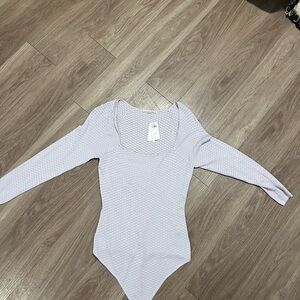 Abercrombie & Fitch Lavender Textured Bodysuit